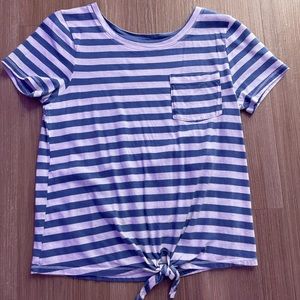 Blue and white shirt